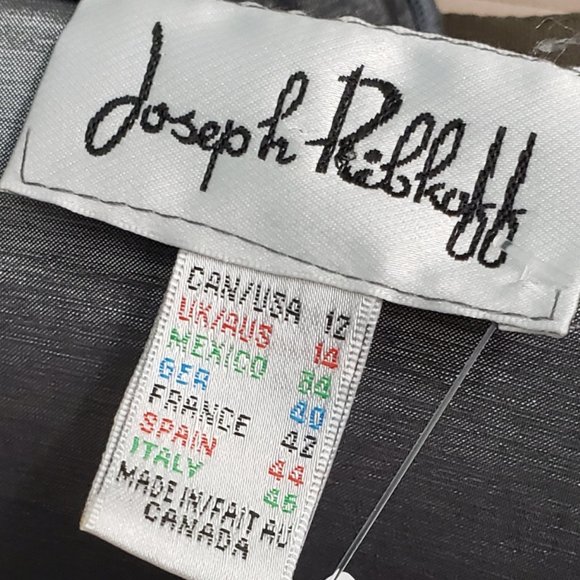 Joseph Ribkoff Silver Ruffle Jacket Size 12 - Picture 9 of 11